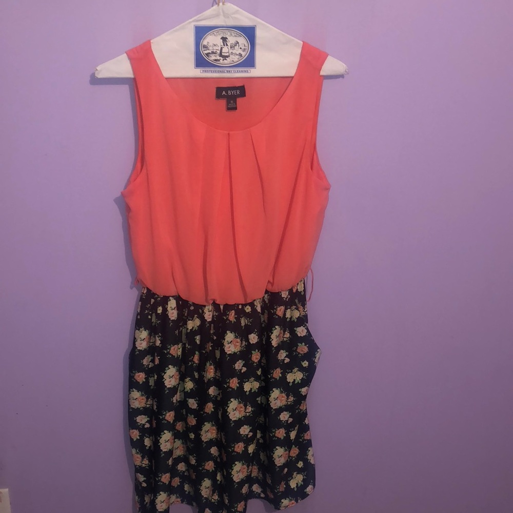 Coral & Floral Dress
